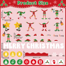Merry Christmas Bulletin Board Decorations Set Elf Christmas Bulletin Board Set Elf Xmas Cutouts DIY Photo Bulletin Board Set for Toddler Kids Christmas Holiday Classroom School Home Wall Door Decor