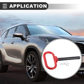 Motoforti Universal Hitch Lock Pin and R-Clip, Carbon Steel, Red, 1 Pcs