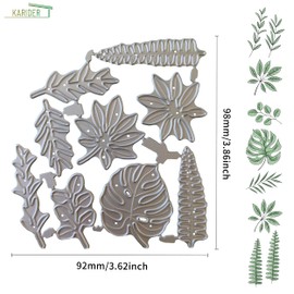 Die Cuts for Card Making, 9PCS Flower Leaf Cutting Dies DIY Craft Die Cutters Machines Embossing Stencils for Scrapbooking Supplies Card Making Supplies