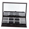 WOONEKY Travel-friendly Eyeshadow Box Grid Empty Blush Cases Compact Makeup