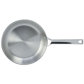 CRISTEL 1826 Collection 12" Stainless Steel Frying Pan, Made in France, 18/10 Stainless Steel, 3-Ply Construction, Double Riveted Fixed Handle, Oven and Dishwasher Safe