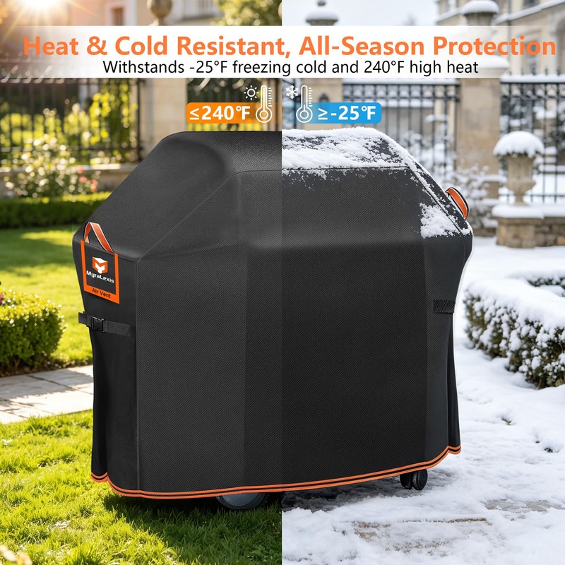 MyraLexis 52" BBQ Grill Cover for Outdoor Grill 1000D Heavy