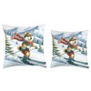 Shiba Inu Skiing Down Snowy Mountain. Dog Snow Goggles Scarf