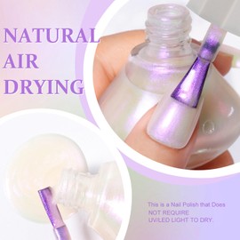 Major Dijit Quick Dry Nail Polish 12ml/0.41fl oz Pearl Regular Nail Lacquer Fast Drying & Long Lasting Nail Polish Nail Art Effect for Nail Salon