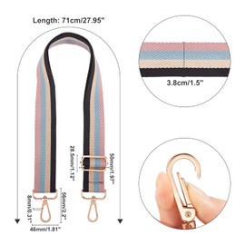 SUPERFINDINGS Shoulder Strap, Shoulder Belt, For Canvas Repair, Shoulder Bag, Adjustable Length, Replacement Belt, For Changing Your Mood, Single Item, Bag Belt, Stylish, rosy brown