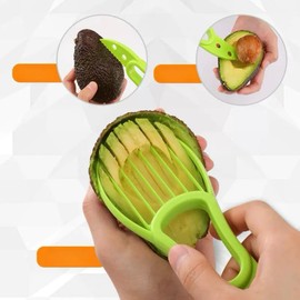 Avocado Slicer 3-in-1, Food-Grade Avocado Cutter & Splitter, Lightweight Kitchen Utensil for Fruits & Vegetables Pitters, Kitchen Tool for Avocado Lovers