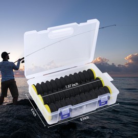 Vefungyan Fishing Line Storage Holders Organizer: 3pcs Fishing Line Spooler Winder, Fishing Line Hook and Leader Keeper with Rigging Spools