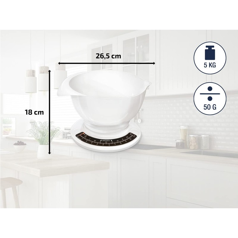 Soehnle Culina Kitchen Analogue Scales - White