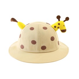 Cute Khaki Giraffe Bucket Hat for Babies & Toddlers – Unisex Cotton Sun Hat for Kids, Fit for 10 Months–3 Years | Lightweight Summer, Spring, Autumn Cap