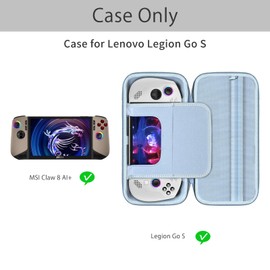 ILouxNei Tasche Kompatibel mit MSI Claw 8 AI+ / Lenovo Legion Go S Gaming Handheld, Grau