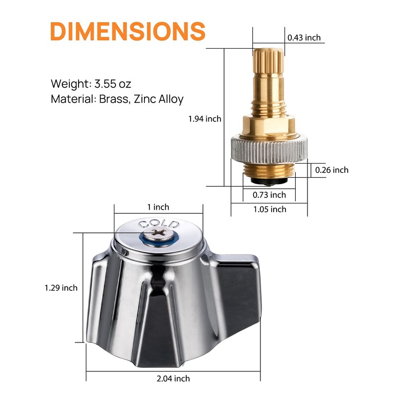 sepaitek Hand Wash Sink Faucet Handle Kit, Commercial Faucets Parts