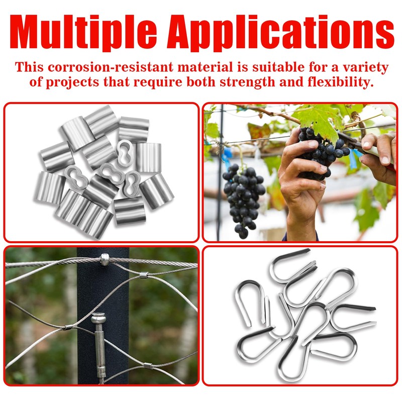 Vinyl Coated Galvanized Steel Wire Rope 3/16" PVC Covered