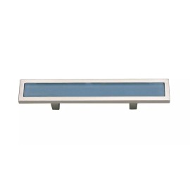 Atlas Homewares 231-BLU-BRN Spa 3" (C-to-C) Bar Cabinet Pull Handle Blue/Nickel