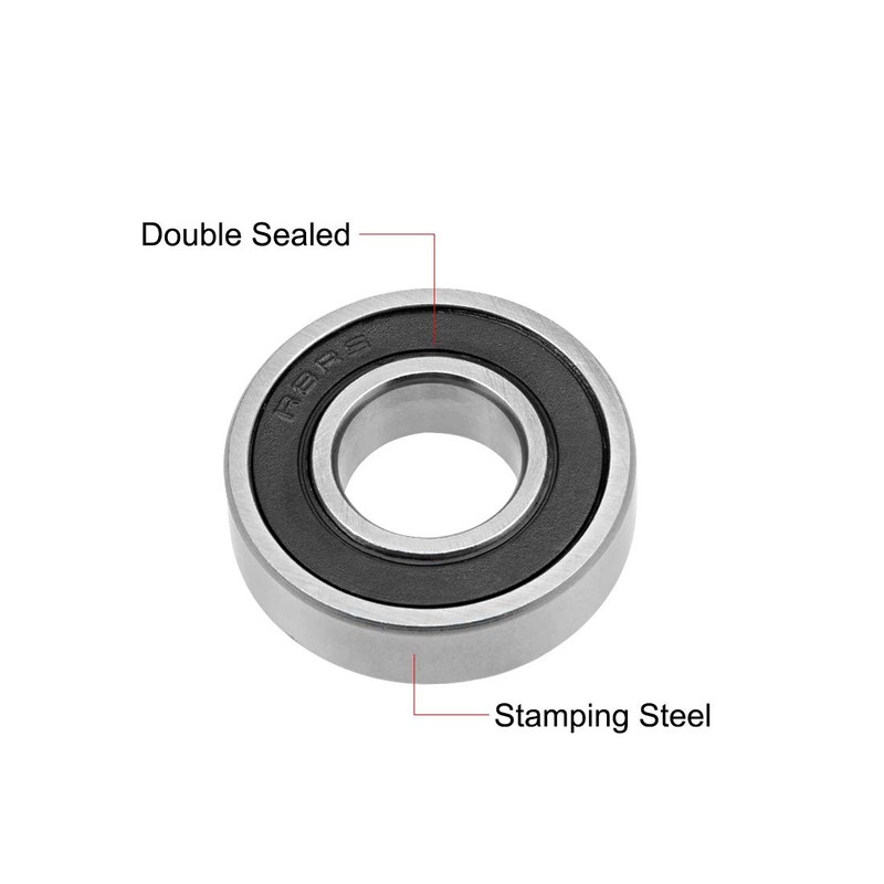 sourcing map Imperial Ball Bearings ABEC-3 Bearing R8-2RS 2Qty