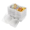 Reusable Snack Containers with Lids, 2-Compartment Bento-Style Food Box for