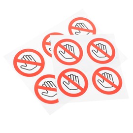 HOMSFOU 50 Stück Sicherheitsetiketten, rund, selbstklebend, Autoaufkleber, Achtung Gefahr, Decalcomanie berühren Sie nicht das Warnschild, Etikett