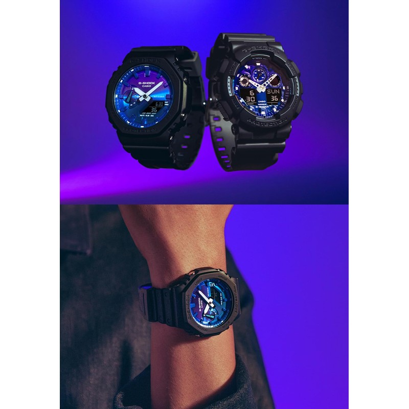 G-Shock Flame inside series, blue, Octagon (GA-2100)