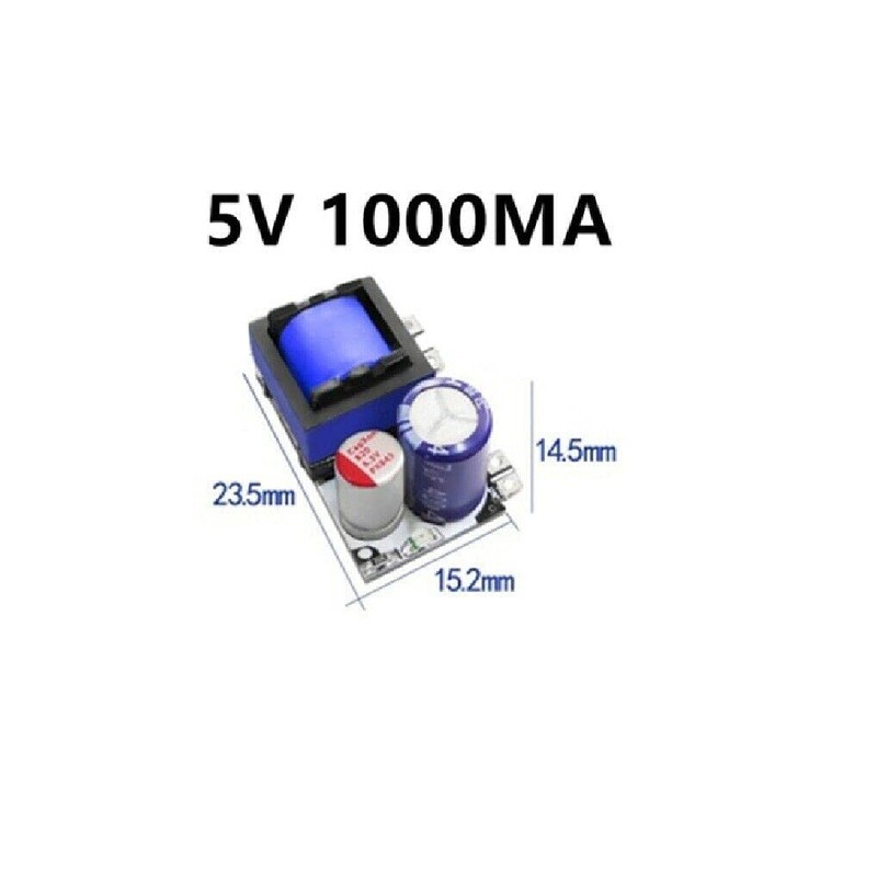 TECNOIOT Pack of 5 AC-DC 5V 1000mA Low Ripple Switching