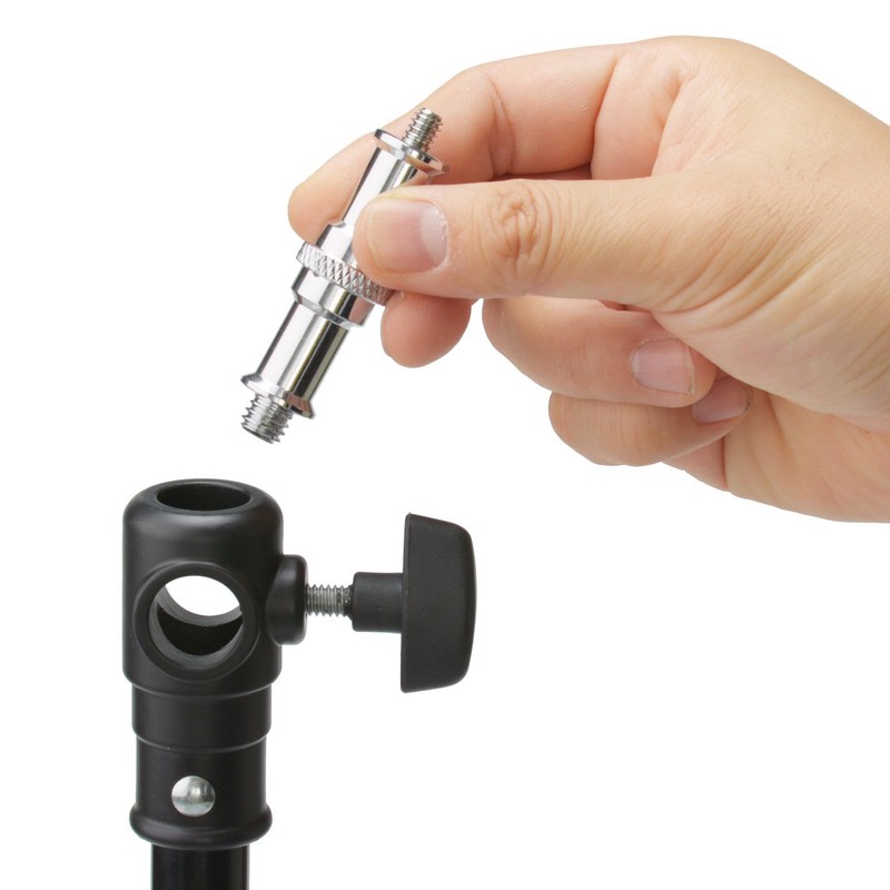 ETSUMI ダボネジ スピゴットアダプターS 1/4"・3/8"三脚用オスネジ付 E-6745