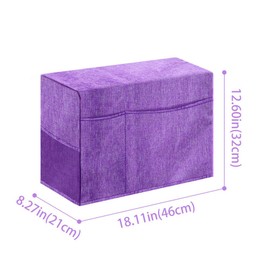 Hapihom Sewing Machine Cover with Storage Pockets,Universal Sewing Machine Dust Cover Compatible with Most Standard Sewing Machines 18x8.3x12.6in Purple
