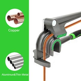 1/4", 3/8", 1/2" (6/10/12mm) O.D. Tubing Bender HVAC Tools, 3-in-1 Tube Bender 180°HVAC Pipe Bender Copper Aluminum Tubes Bending Tool for Air Conditioning Refrigeration Repairs