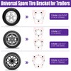 Qualward Spare Tire Mount Bracket for Trailer & Carrier -