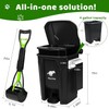 Uppcasir Dog Poop Trash Can Outside with Foldable Pooper Scooper,