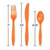 Trendware Sunkissed Orange Plastic Assorted Cutlery, Serves 24