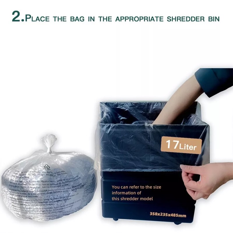 GAOKETOP Shredcare 50-Pack Paper Shredder Waste Bin Liners - Small