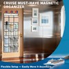 HYTWEDO Cruise Magnetic Door Organizer with Hooks, 15 Large Pockets,