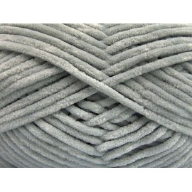 Ice Yarns Light Grey Chenille Baby 54141 Ice Yarns Worsted Chenille Yarn 100 grams 131 yds