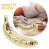 VICASKY Reflective Disco Banana Ornament Retro Decorative Fruit Figurine for