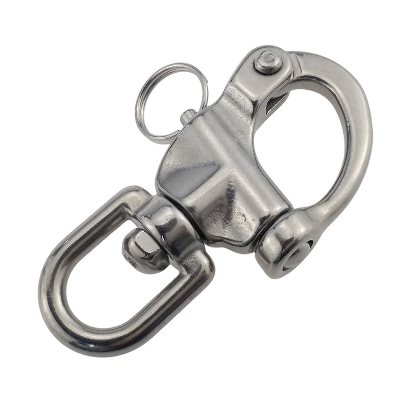 Pair 3-1/2inches Swivel Eye Snap Shackle Quick Release Bail Rigging