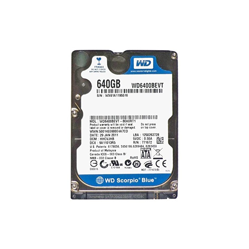 WD6400BEVT Western Digital 640GB 5400RPM SATA ...