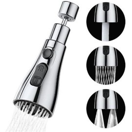Aireador De Grifo, Extensor De Grifo, Regadera Para Fregadero De Cocina Con Rotación 360 Grados, Diseño En Acero Inoxidable Para Limpieza De Frutas Y Verduras, Ahorro De Agua En Hogares