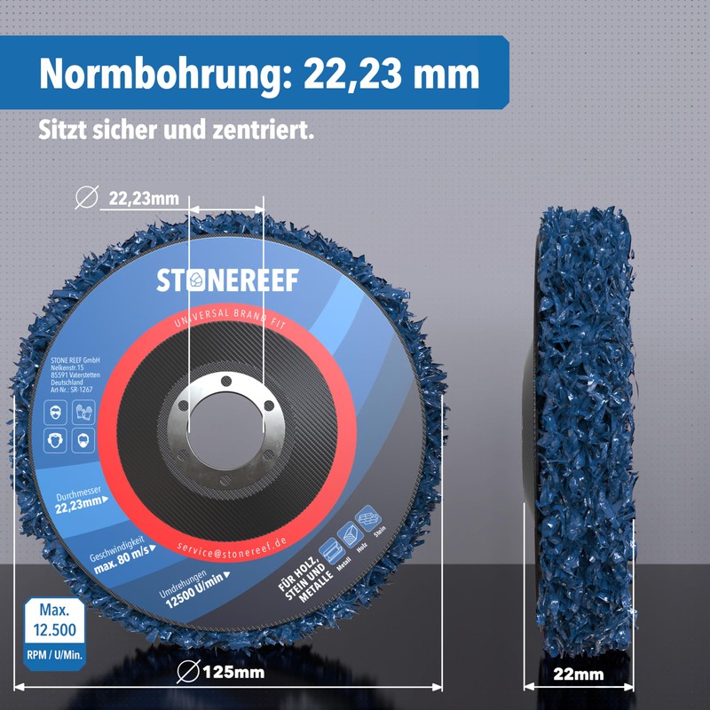 Cleaning Disc Set of 5 [125 x 2.0 x 22.23