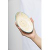 Tranquillo Boho Chic Oval Stoneware Soap Dish with Yellow Print