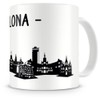 Samunshi® Barcelona Skyline Coffee Cup / Tea Cup Height 95
