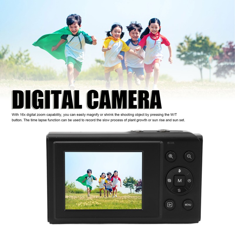 4K Digital Camera for Teens Kids 44MP 16X Digital Zoom