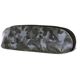 VON HEESEN® Genuine Leather Pencil Case Leather Pencil Case for Pens Pencil Case School Pencil Case Plain Pencil Case (Camouflage), camouflage grey, Camouflage