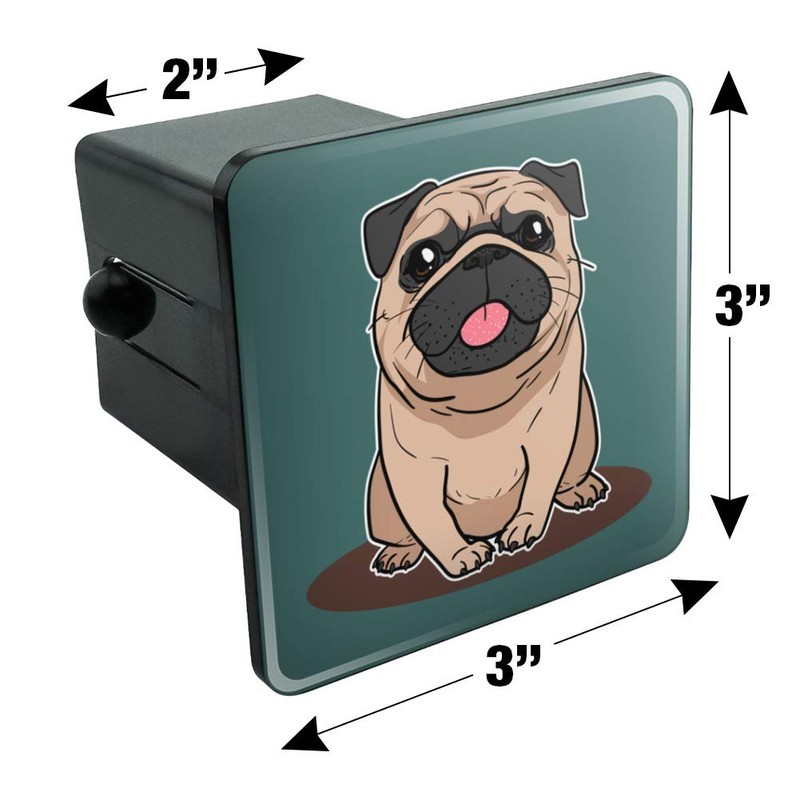 GRAPHICS & MORE Pug Sticking Out Tongue Tow Trailer Hitch