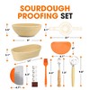 Cheer Collection Bread Proofing Basket Set- Sourdough Starter Kit with