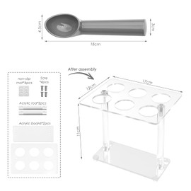 1 Piece of Acrylic Cone Holder, 1 Piece of Ice Cream Scoop, Cone Display Stand, Ice Cream Stand, Waffle Cone Stand, Transparent Cone Stand, Ice Cream Holder
