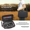 MYAKON Carrying Case for Insta360 X4 Accessories, Tempered Glass Screen