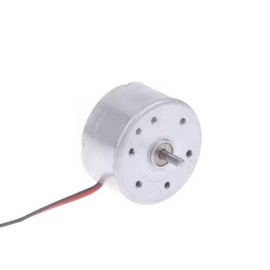 RF-300EA-1D390 Mini Mute DC Motor (1.5V-6V, 7250RPM) – 24mm Round Spindle Motor with Precious Metal Brush for DIY Solar Toys and Models