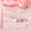 300 Pcs Silver Nail Charms, 24 Styles Star Snake Saturn