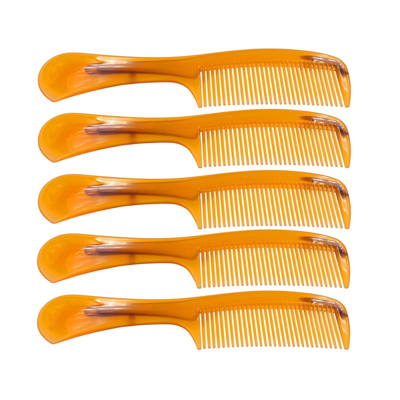 LBY 5-Pack 16 cm(6.3'') Hair Combs, Round Handle Comb Hair