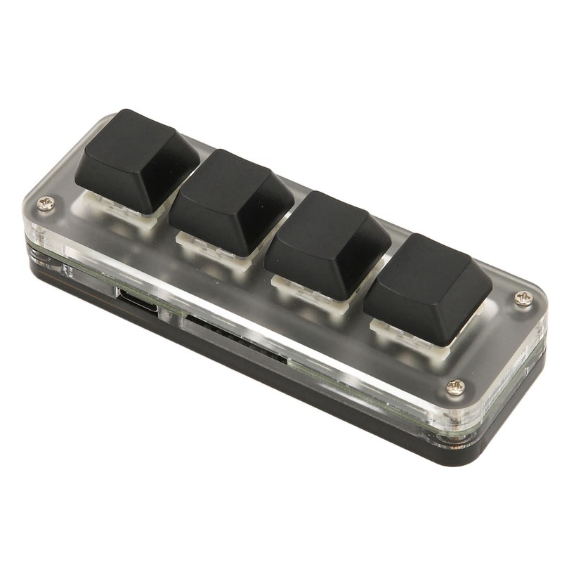 Programmable Keypad USB 4 Keys Mini Portable Mechanical Keyboard HID