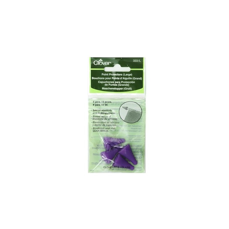 Clover Cl0333-L - Protezioni per Punta Dell'Ago 4 Pezzi, Grande,