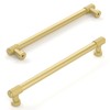 Amerdeco 10 Pack Brushed Gold Knurled Cabinet Pulls 10 Inch(254mm)